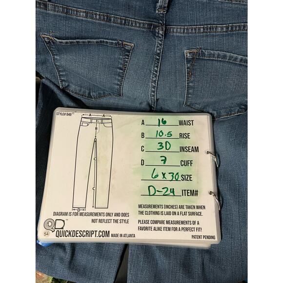 Lee Platinum Label Classic Fit Straight Leg Women SZ 6 x 30 Dark Blue Denim Jean - Picture 10 of 12